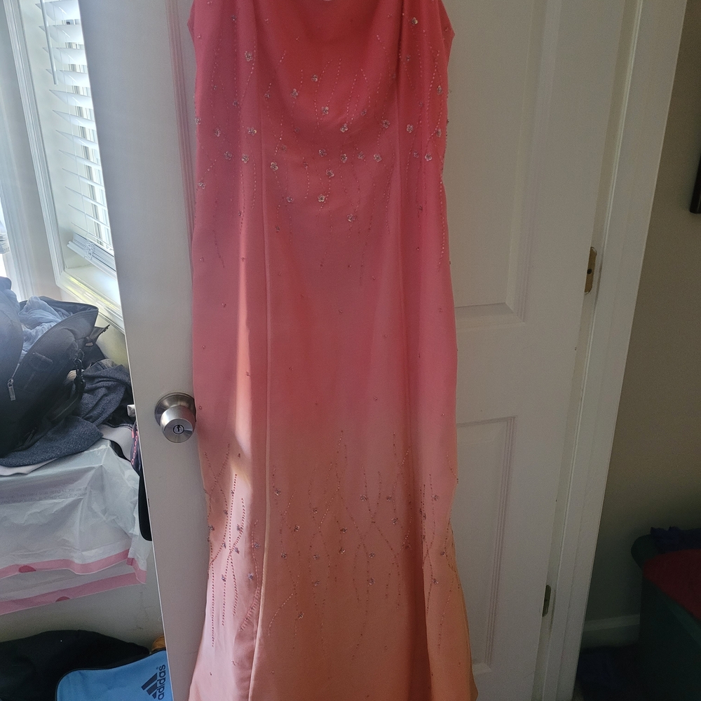Elegant Pink and Orange Women's Prom Dress